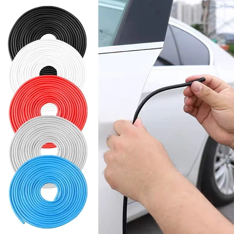 

5M Transparent Car Door Edge Rubber Scratch Protector Strips Car Styling Side Doors Moldings Adhesive Scratch Protector