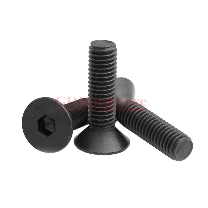 Grau 12.9 M1.6 M2 M2.5 M3 M4 M5 M6 M8 M10 - M20 SCM435 Aço DIN7991 Hexágono Hex Soquete Cabeça Plana Escareada Parafuso Allen