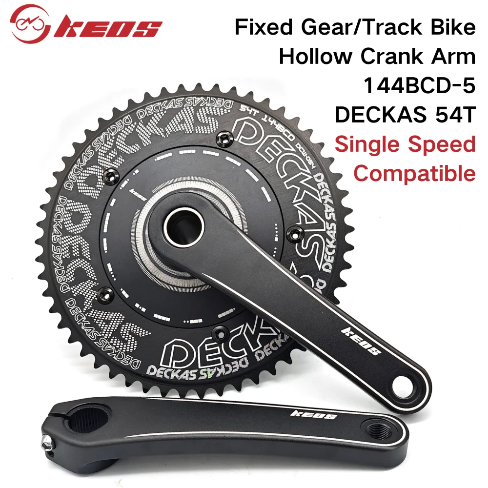 KEOS Hollowtech Track Racing Crankset - Fixie Bike Crank Set with