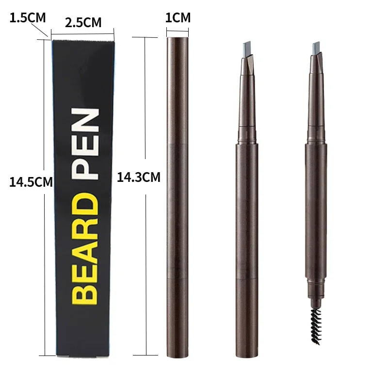 Waterproof Beard Pen Men Whisker Pencil Filler Pencil Brush Moustache Coloring Coverage Enhancer Mustache Repair Shape Filling