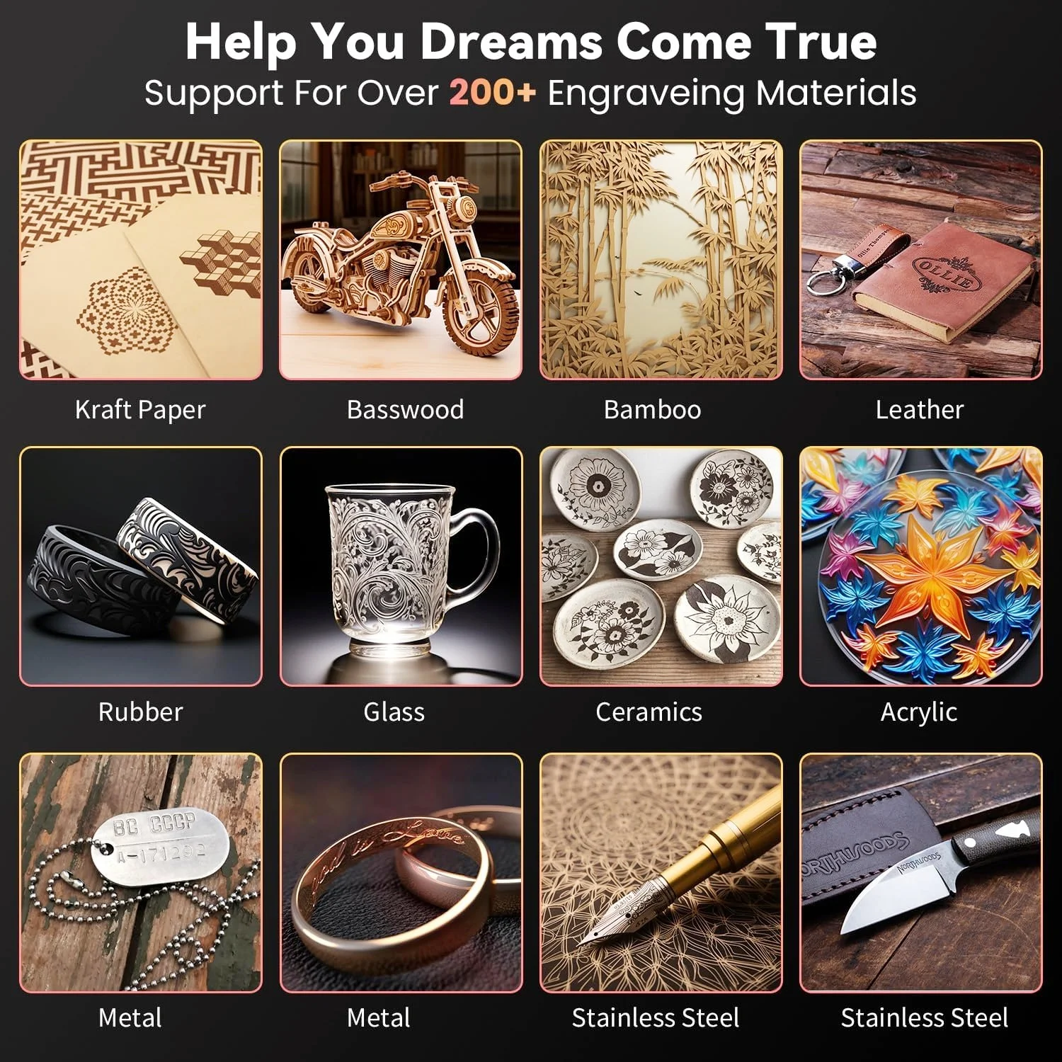 Incisore laser RAY5 da 20 W più lungo con kit Air Assist, rullo rotante 4 in 1 e sollevatore da 16 pezzi, oggetti cilindrici