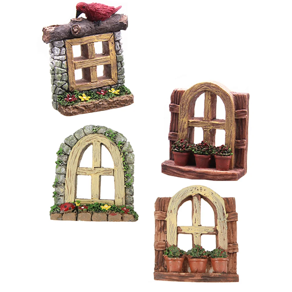 

4Pcs Resin Fish Tank Decorations Small Plant Pots for Aquarium DIY Landscaping Home Office Kids Room Garden Sculpture Accessory