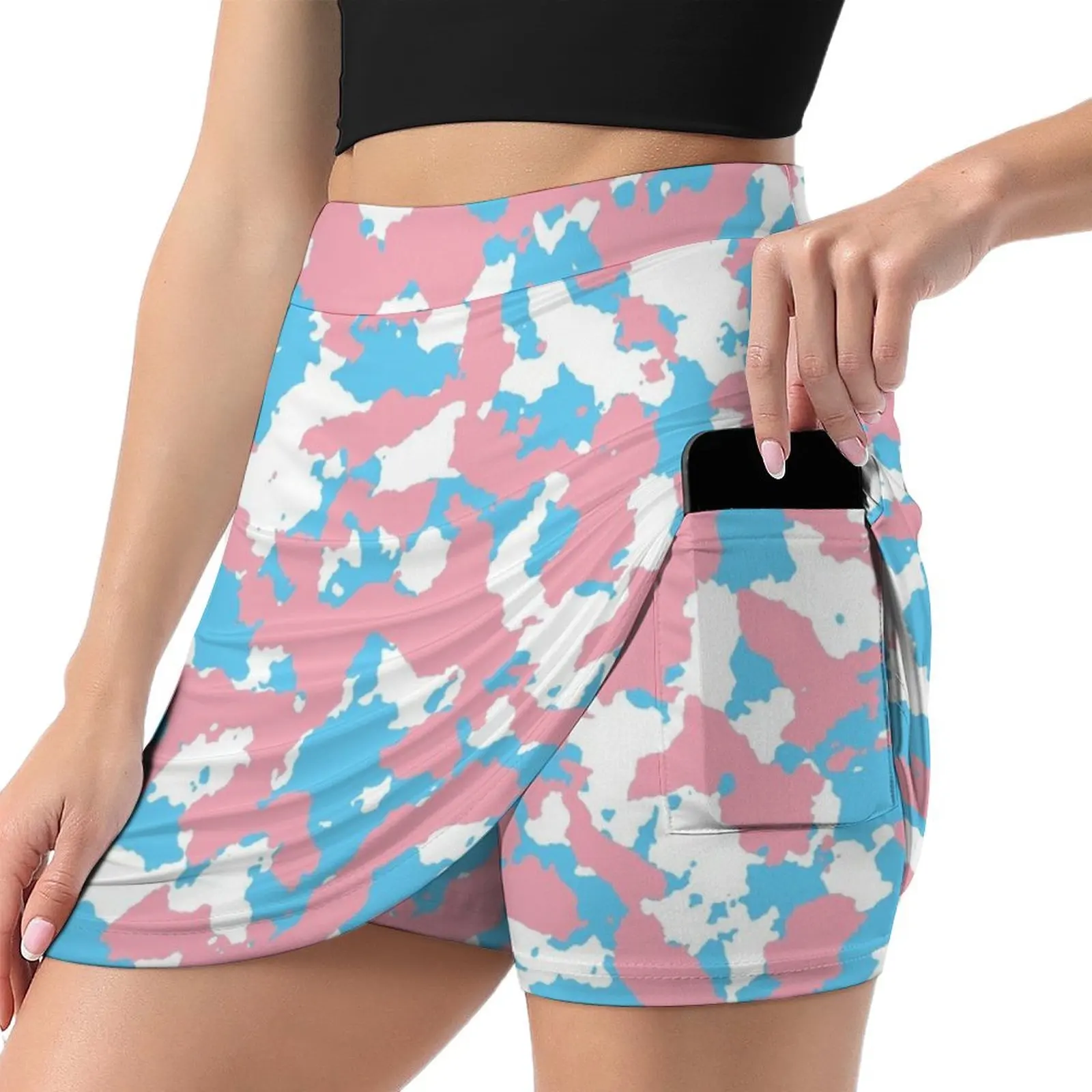 Camo colours for the trans community Mini Skirt Women's skirt Women's summer skirt