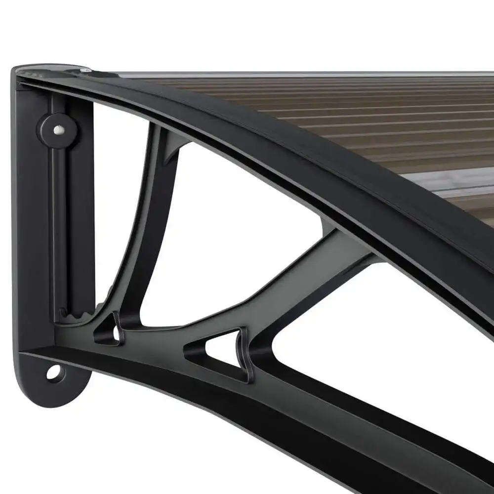Auvent moderne en polycarbonate transparent pour porte et fenêtre, protection contre la pluie et les