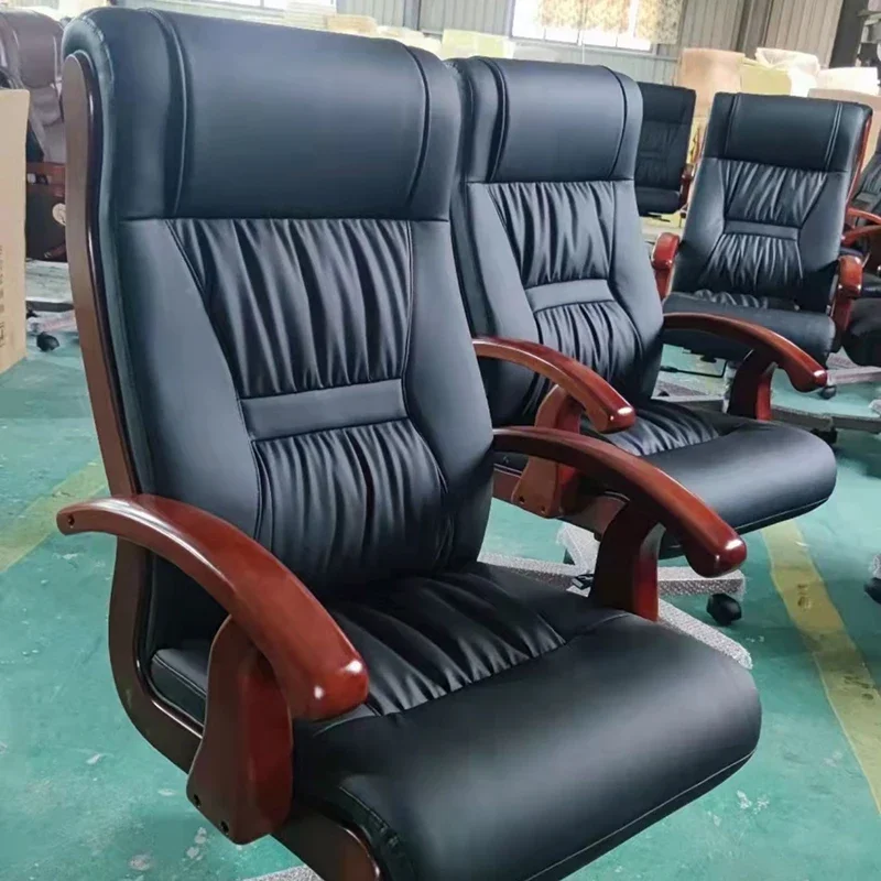 Kpop Leather Orange Office Chair Black Italian Modern Nordic Office Chair Luxury High Back Cadeiras De Escritorio Furniture