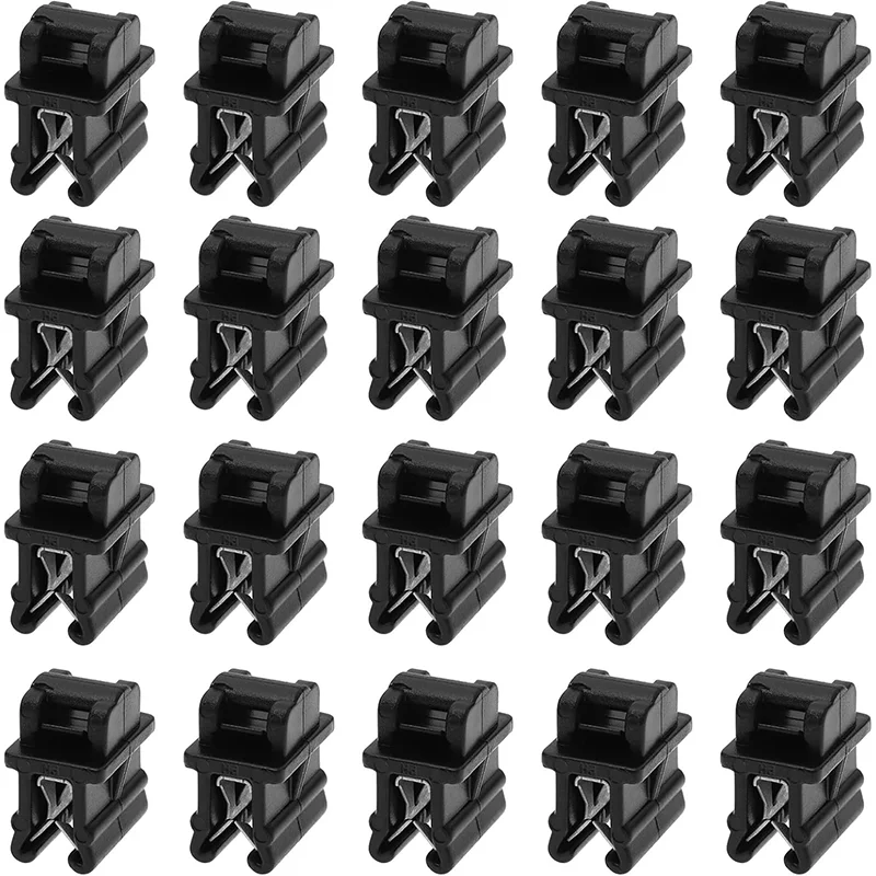 

100PCS 18x11x15mm Cable Tie Brackets Plastic Edge Mount Clip Fastener Organizer for Cord Organization