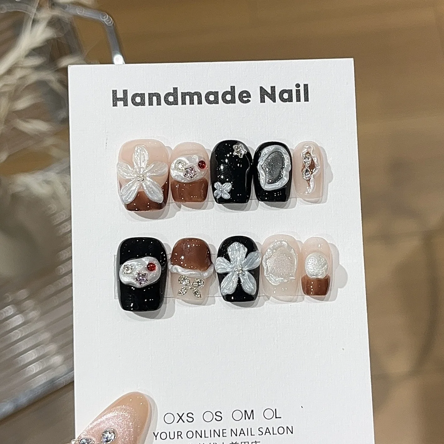 

10 шт., высокое качество, нарисованный вручную жемчуг в стиле барокко, короткий пресс для дизайна ногтей, портативный ежедневный маникюр для ногтей, подарки для девочек