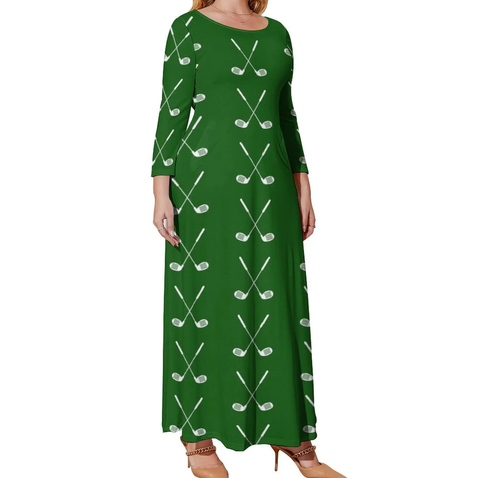 

Crossed Golf Clubs Pattern Long Sleeved Dress dress for women summer summer dresses women 2024