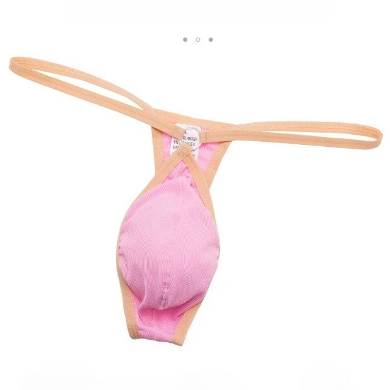 

Pink Sissy G Strings Mens Sexy Underwear T-Back Briefs Man Bugle Pouch Thongs Breathable Sexy Erotic Hombre Male Lingerie Tanga