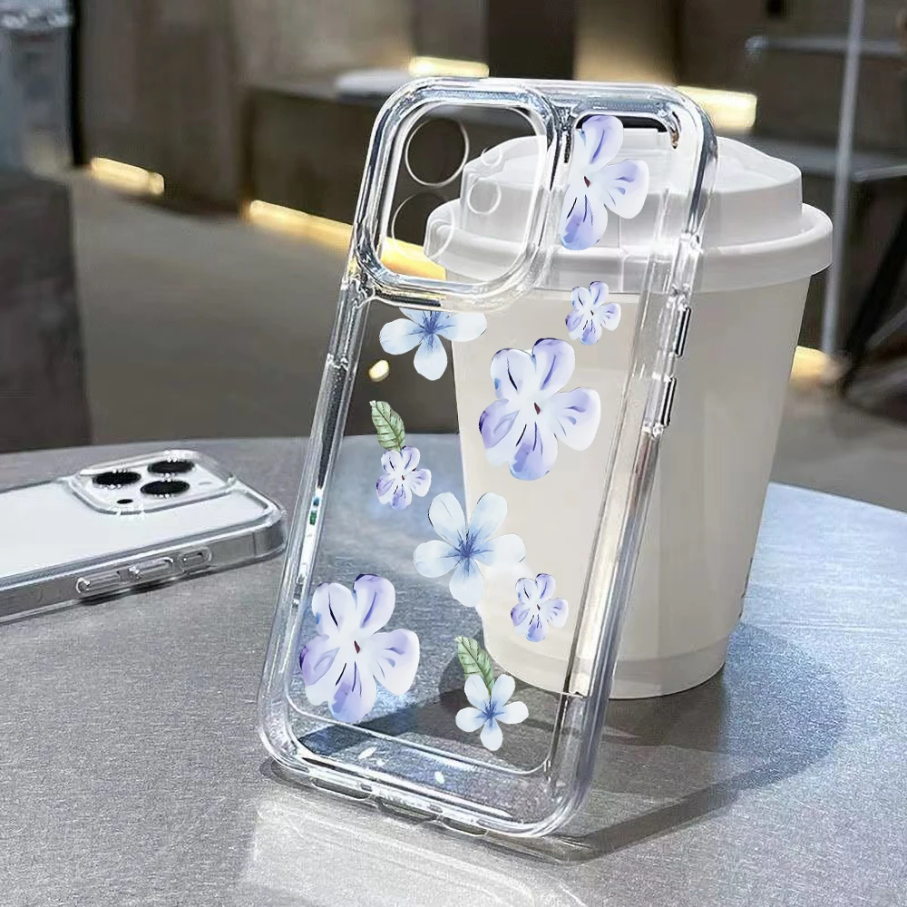 Flowers TPU Clear Case For Samsung S23 Ultra S22 S21 FE S20 FE S10 Plus Cases Samsung Galaxy S22Ultra S 23 Ultra Back Cover Capa