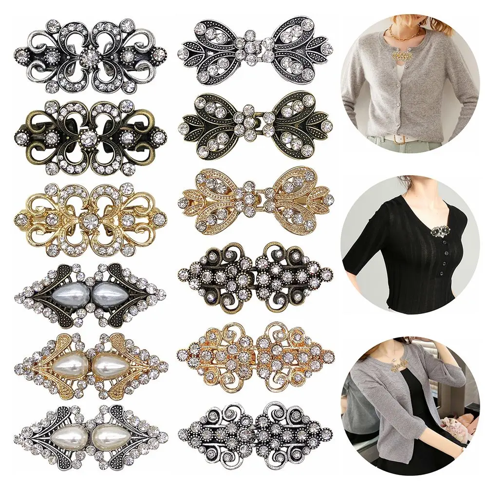 Gift Dress Shirt Vintage Shawl Collar Clasp Brooch Cardigan Clip Cape Cloak Clips Sweater Swirl Clip