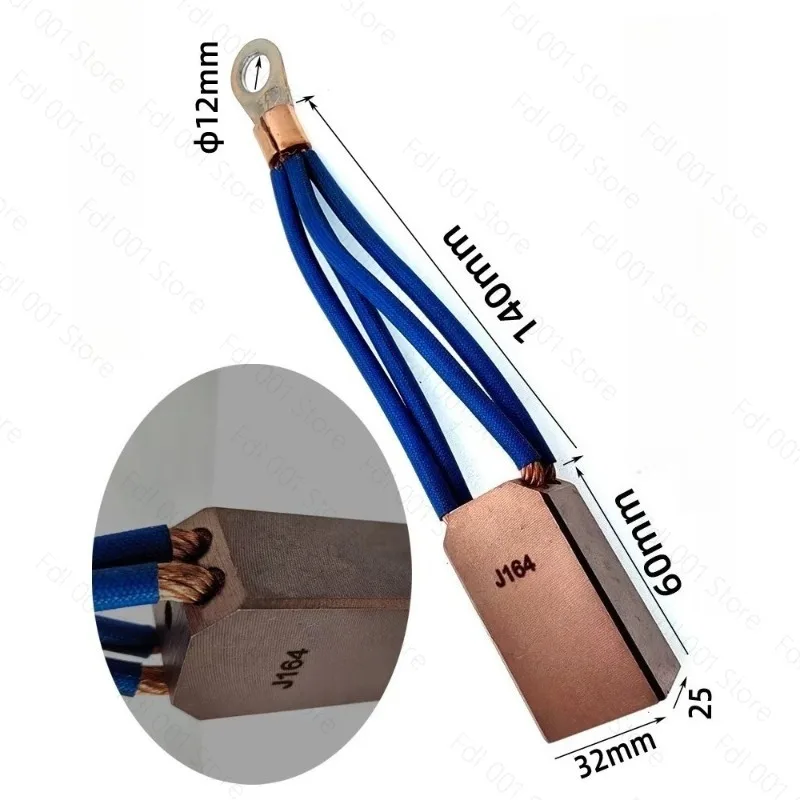 Four Wire High Copper Carbon Brush+Aluminum Brush Box+Fixed Plate,For Welding Positioner Turntable Table Tube Welder