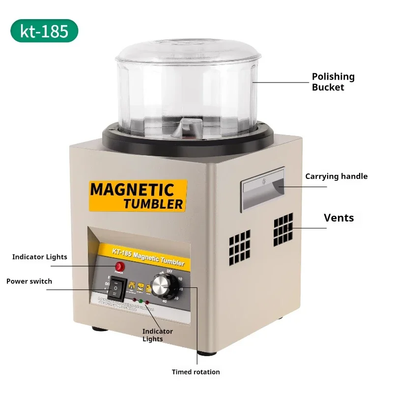 Magnetic Tumbler Jewelry Polisher Metal Finisher Finishing Machine 220V/110V Gold Precision Parts Polisher