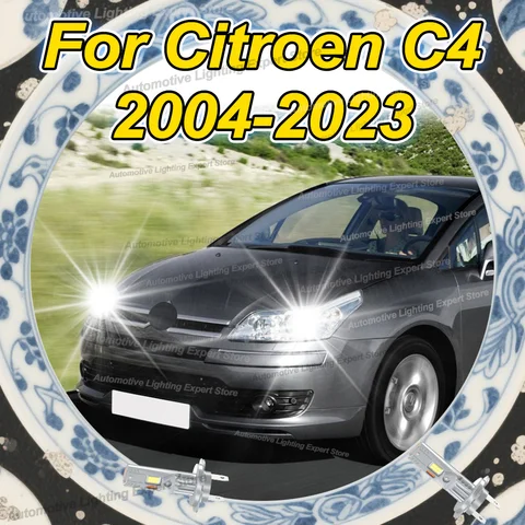 Светодиодная лампа дальнего света 6000K для Citroen C4 2004-2023 2006 2007 2008 2009 2010 2011 2012 2013 2014 2015 2016 2017