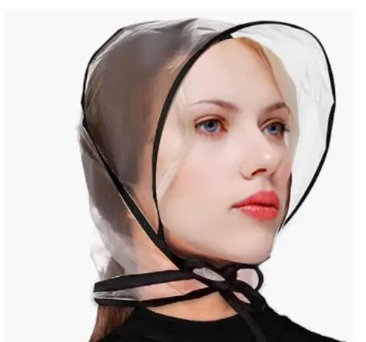 

2PCS Transparent Rain Waterproof Rain Bonnet Hat Hat Lightweight PE Material Hair Protection Clear Plastic Cover Travel Use