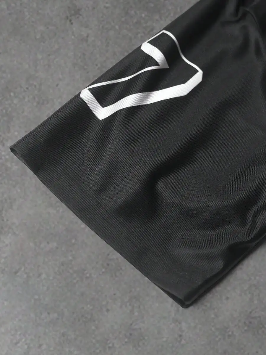 Manfinity EMRG Men's Hip Hop #07 Printed Short Sleeve T-Shirt Black Jersey Number Jersey Baggy Jersey