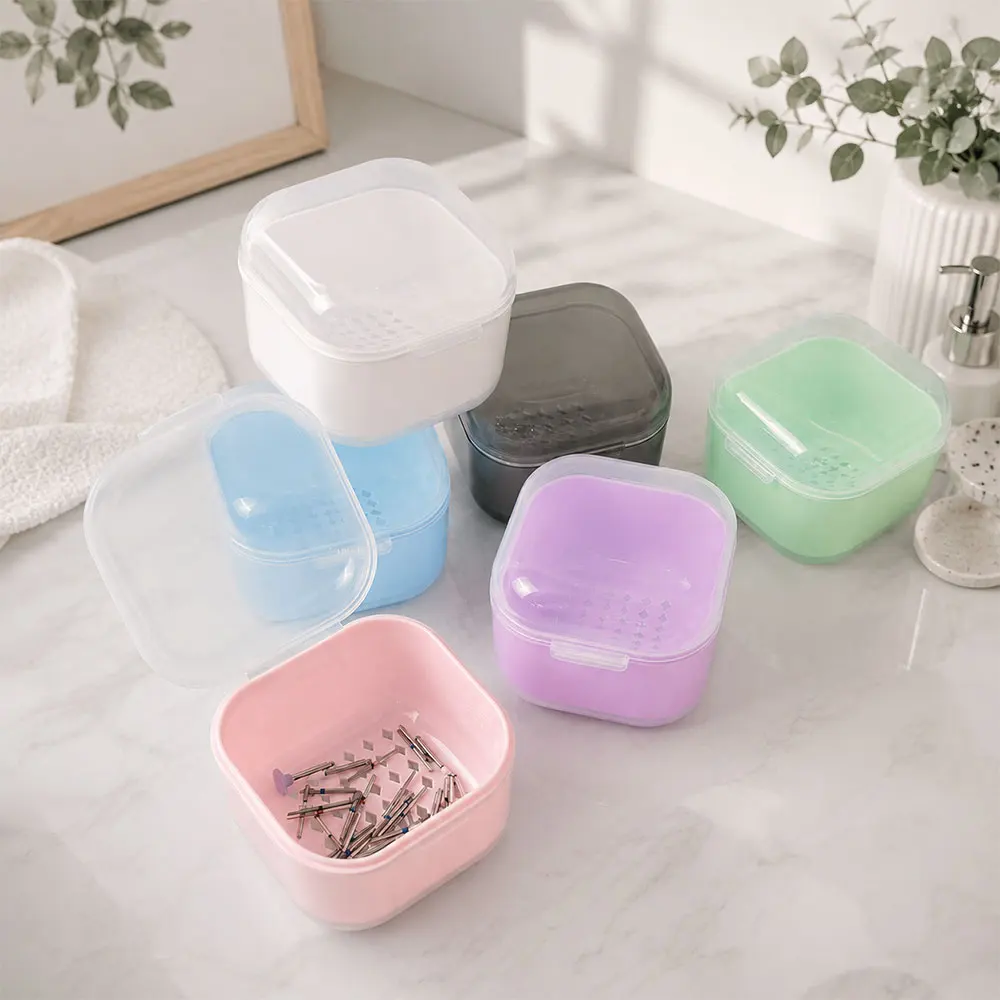 Disinfection box for dental grinding head Disinfection Filter Cleaning Box Nail Art Drill Bits Grinding Head Disinfection Tool