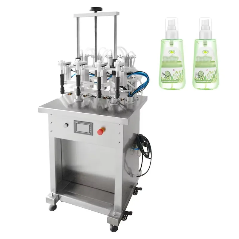 Liquid Filler Equipment Perfume Filling Machine,Glass Bottle Vacuum 4 Heads Perfume Semi-Automatic Liquid Filler Equipment