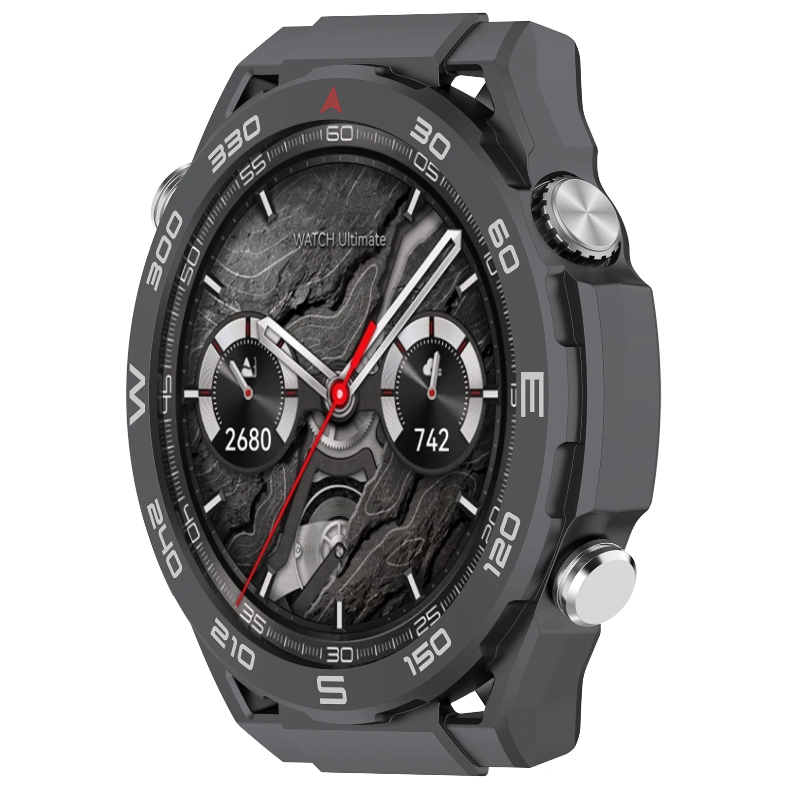 حافظة ساعة لهاتف هواوي GT6 46 ملم متينة وصلبة من البولي كربونات حافظة حماية مجوفة لهاتف هواوي GT6 46 مزخرفة بمقاييس