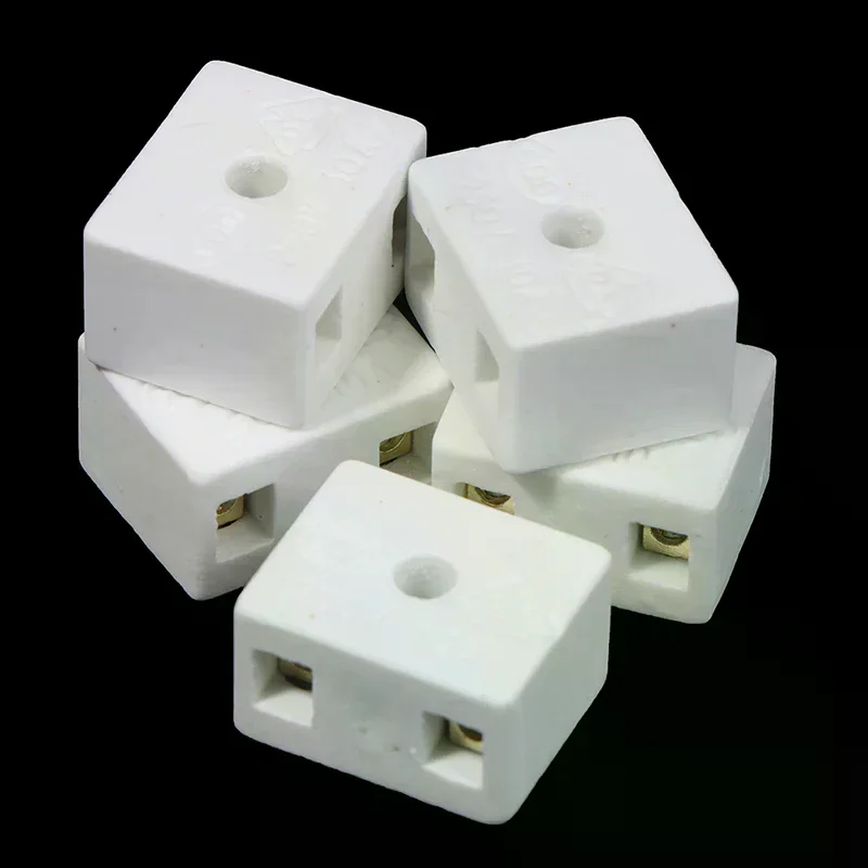 5pcs Ceramic Post Terminal Blocks 10a 250v Home Improvement Electrical Equipment Supplies Connectors Terminals Connectors
