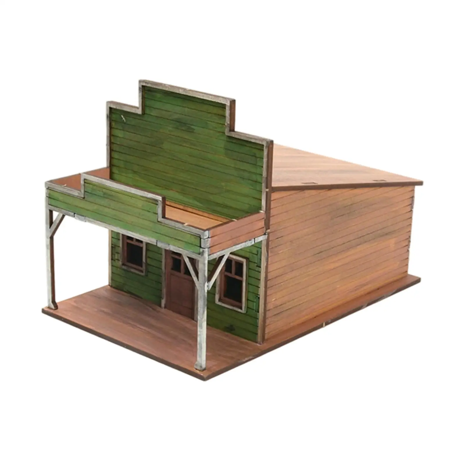 مجموعة نماذج بناء المدينة 1/72، نموذج مشهد مصغر قابل للطلاء بمقياس 1:72 من الخشب غير مكتمل، نموذج معماري لتخطيط المناظر الطبيعية #2