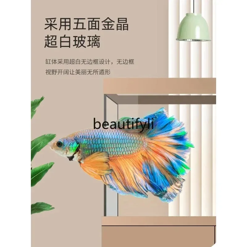

New all-aluminum square-inch large, medium and small fish tank water-free household living room ultra-white glass bottom filter