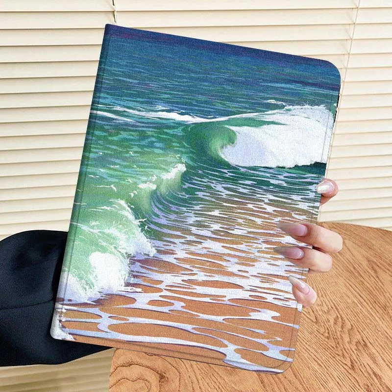 Blue ocean wave ripples For Lenovo Pad Tab Legion Xiaoxin Y900 Y700 K10 M10 P11 3rd Pro GT Plus Gen Cover Tablet Case