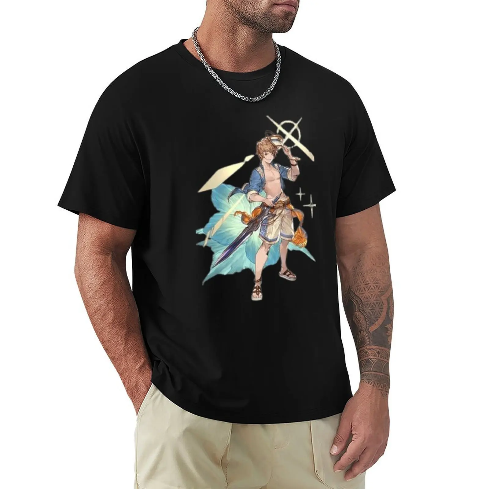 granblue fantasy T-Shirt Aesthetic clothing quick-drying blacks plus sizes mens graphic t-shirts anime