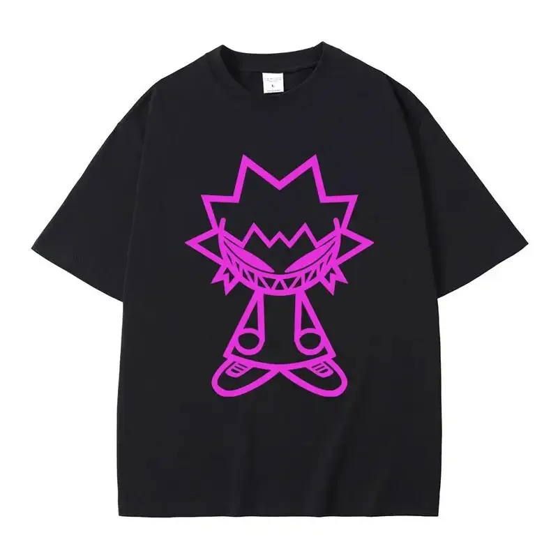 Camiseta con estampado de gato del rapero Ken Carson, moda Hip Hop, dibujos animados