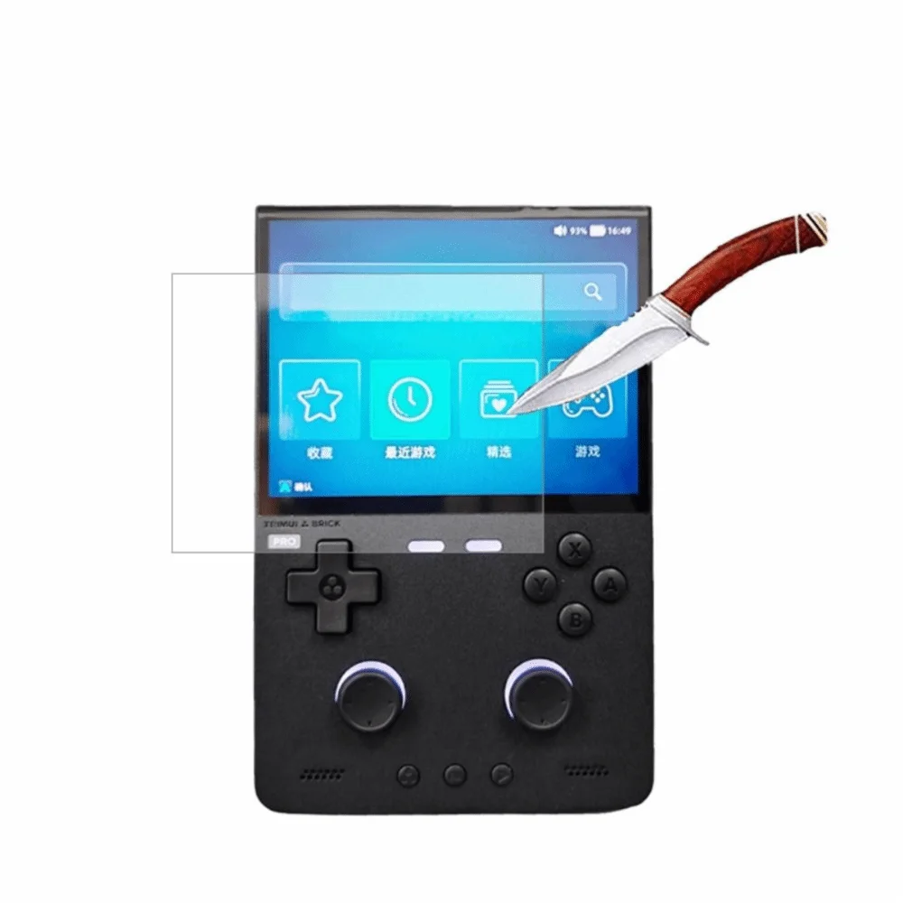 HD Tempered Glass 9H Anti Reflective Screen Protector Anti Scratch Protective Film for Trimui Brick Pro Game Console