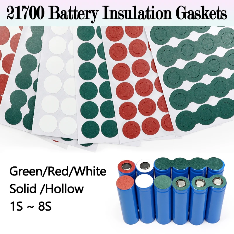 100/300pcs 21700 Li-ion Battery Insulation Gasket 1S - 8S Pack Cell Barley Adhesive Paper Insulate Tool Glue Electrode Pads