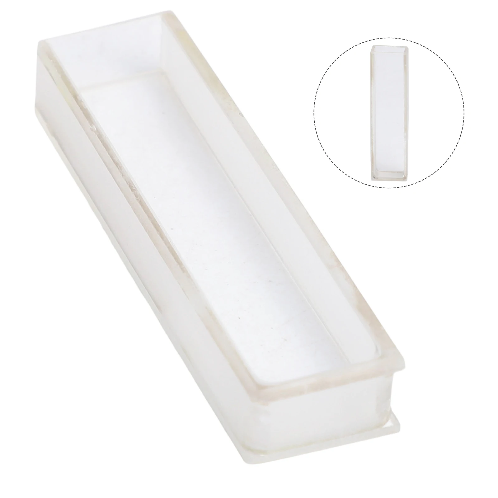 Optical Glass Cuvette for 751 722 Spectrophotometer Two Transparent Sides Four Frosted Sides for Controlled Handling