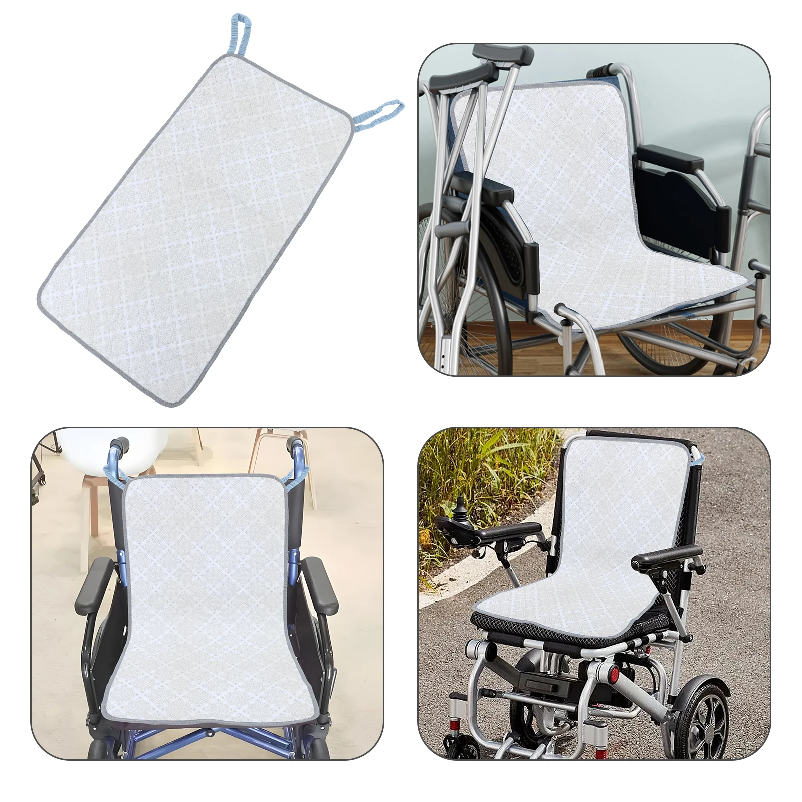 

Wheelchair Pad Absorbent Leakproof Seat Cushions for Seniors Anti Slip Elastic Straps Scooter Pads Comfort Protection Dry Clean
