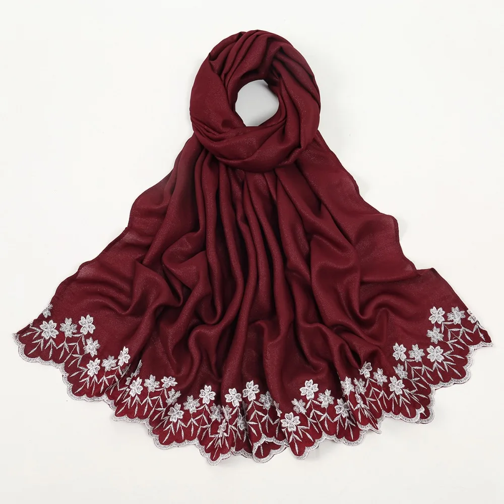 

New Chiffon Muslim Instant Turban Solid Color Full Cover Islamic Crinkle Shawl Breathable Rhinestone Chiffon Scarf
