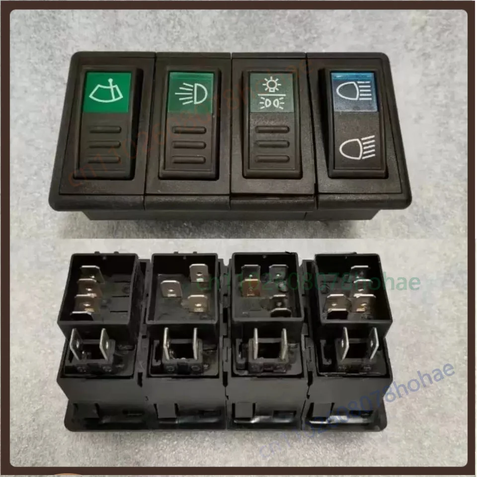 2PCS 4‑Position Rocker Switch For Lovol 804 Tractor Work Light Turn Signal Headlight Instrument Panel Control Switch Spare Part