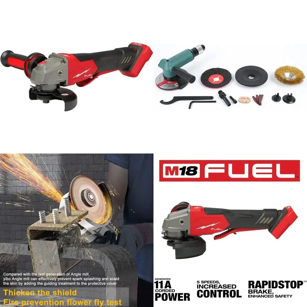 

Cordless 18V 4-1/2 to 5 Angle Grinder with Paddle Switch - High-Powered 20V Battery Tool for Heavy Duty Grinding
