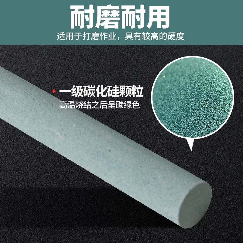 240/320/400/600 Grit Oil Stone Green Silicon Carbide Sand Bar Grinding Block Ceramic Jade Round Triangle Knife Sharpener Tool