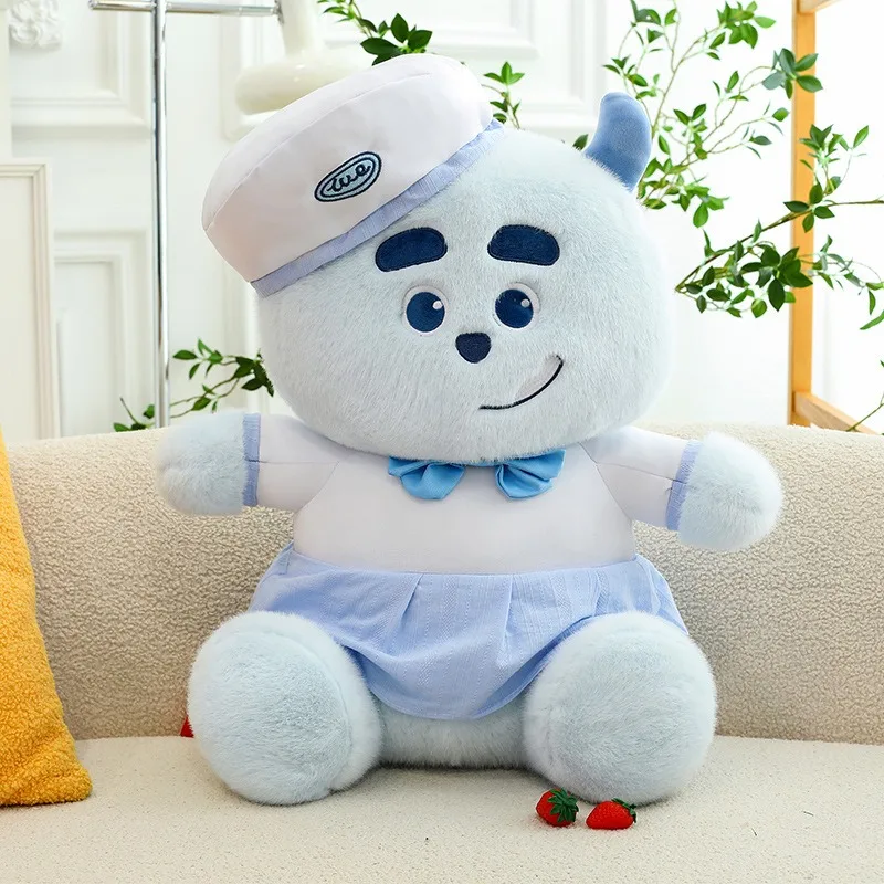 

60 см плюшевая игрушка Дисней Kawaii, стежка, кукла с беретом, чучело, синее пушистое существо, детский подарок на день рождения для детей