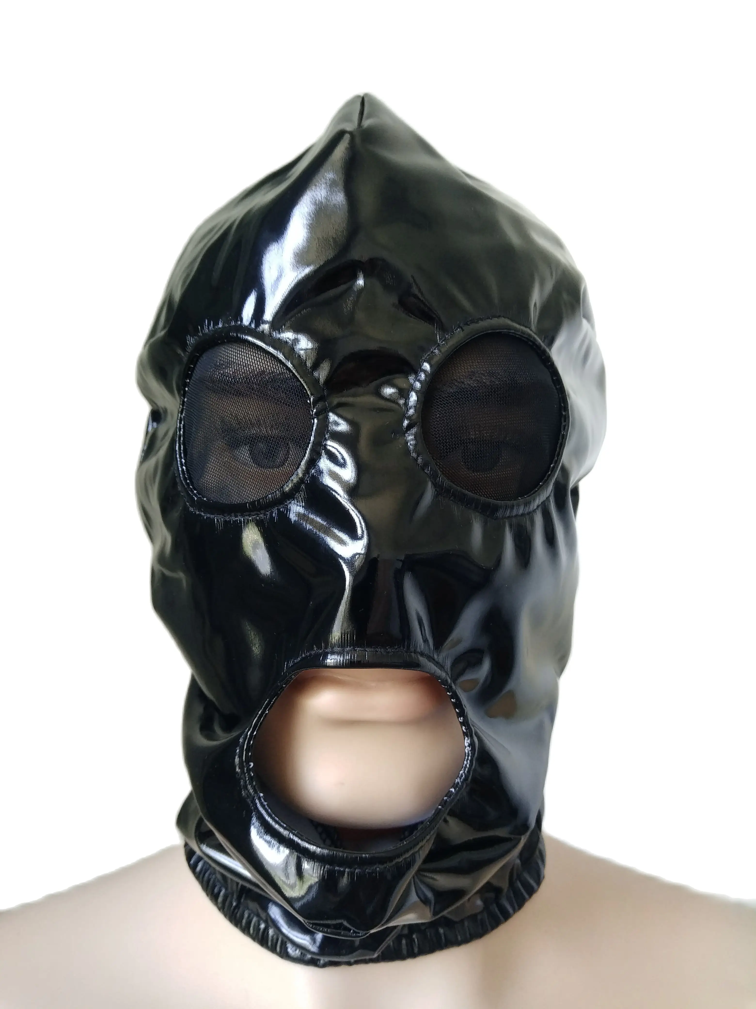 PVC faux leather mask Costumes Party Halloween hood Cosplay Costumes Masks can custom made