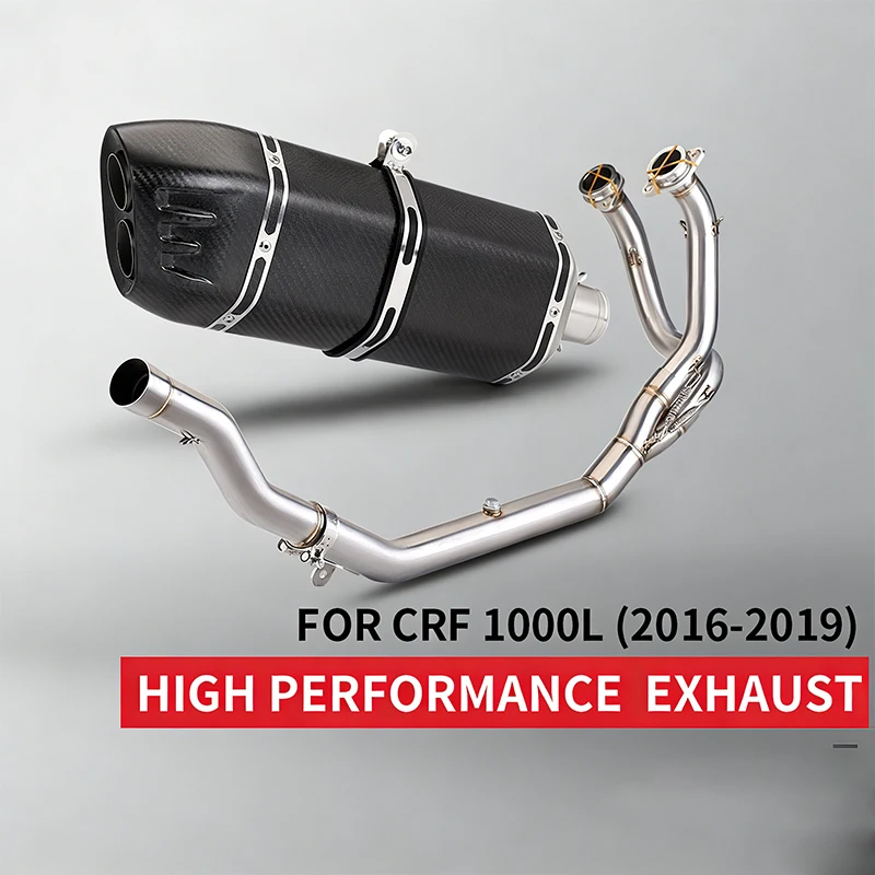 Slip on motorcycle spare parts high quality for Africa Twin CRF1000 CRF1000L full exhaust front exhaust pipe 16-19 years