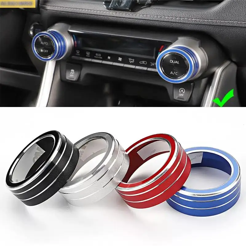 

car-styling Air Conditioning Knob Decorative Cover interior for Toyota RAV4 XA50 AWD 2019 2020 2021 2022 2023 car Accessories