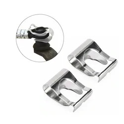 2 Stuks Ruitenwisser Link Koppeling Staven Universeel Reparatie Clip Ijzer-Zilver Voor-Fiat-Punto-Ford-Peugeot