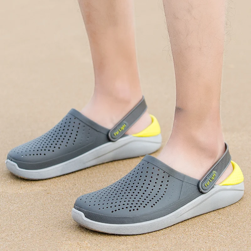 Men Mesh Sandals Slip on Lightweight Sneakers Breathable Outdoor Clogs Fashion Walking Shoes Slippers Mens Loafers Beach Shoes