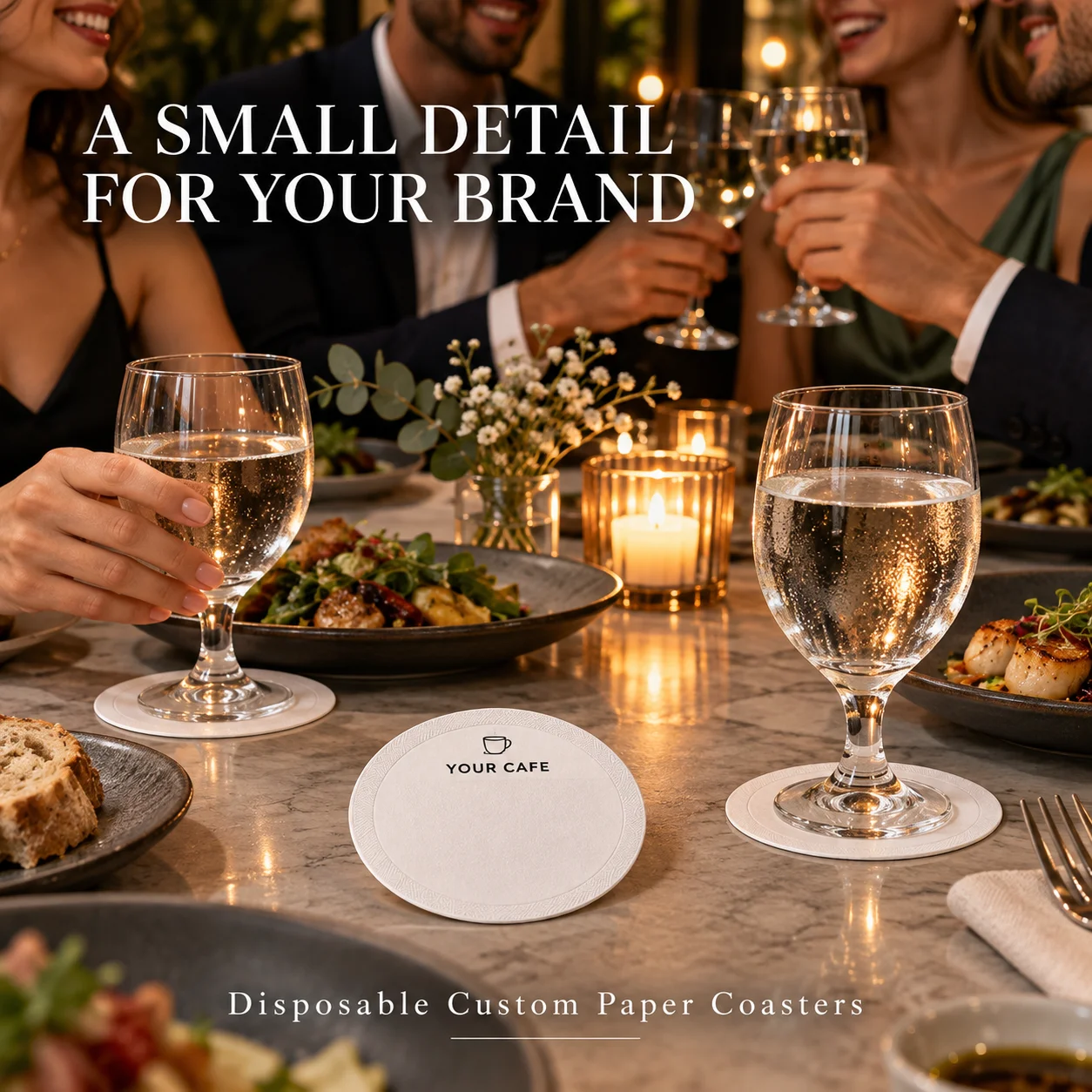 Custom Disposable Paper Coasters With Blank Writing Space For Drink Tallies Bar Cafe Restaurant Bulk Personalized Business Gifts