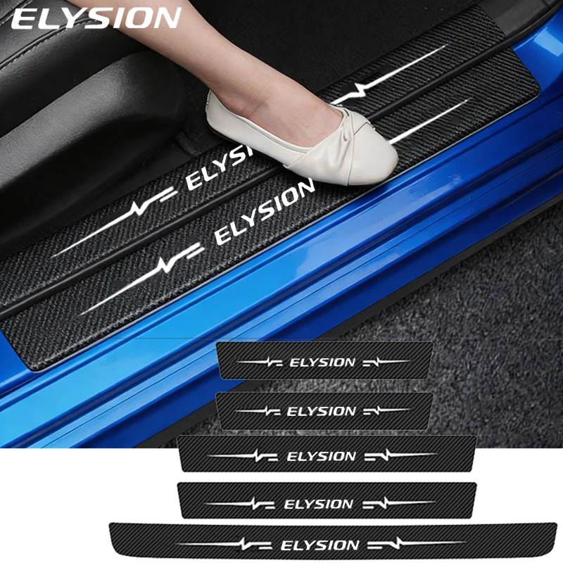 Car Decoration Sill Trim Anti kick Stickers Tape Pedal Guards Trunk Strip For Honda Elysion Door Threshold Protective Decals