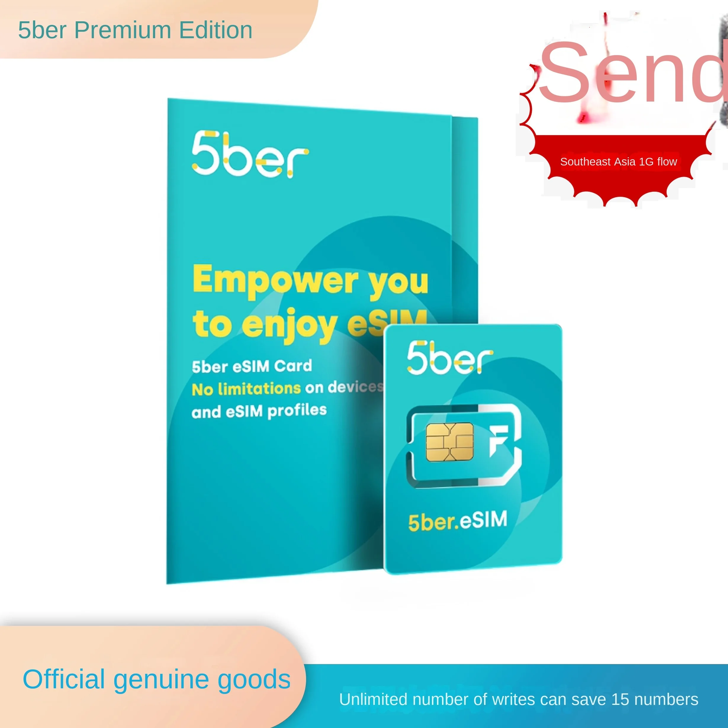 5ber Card Portable Esim Premium Premi-um5ber Card Unlimited Write