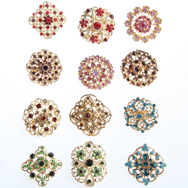 

120PCS Fashion High Quality Rhinestone Crystal Clear Brooches Pin For Women Romantic Wedding Bridesmaid Brooch For Party Bouquet