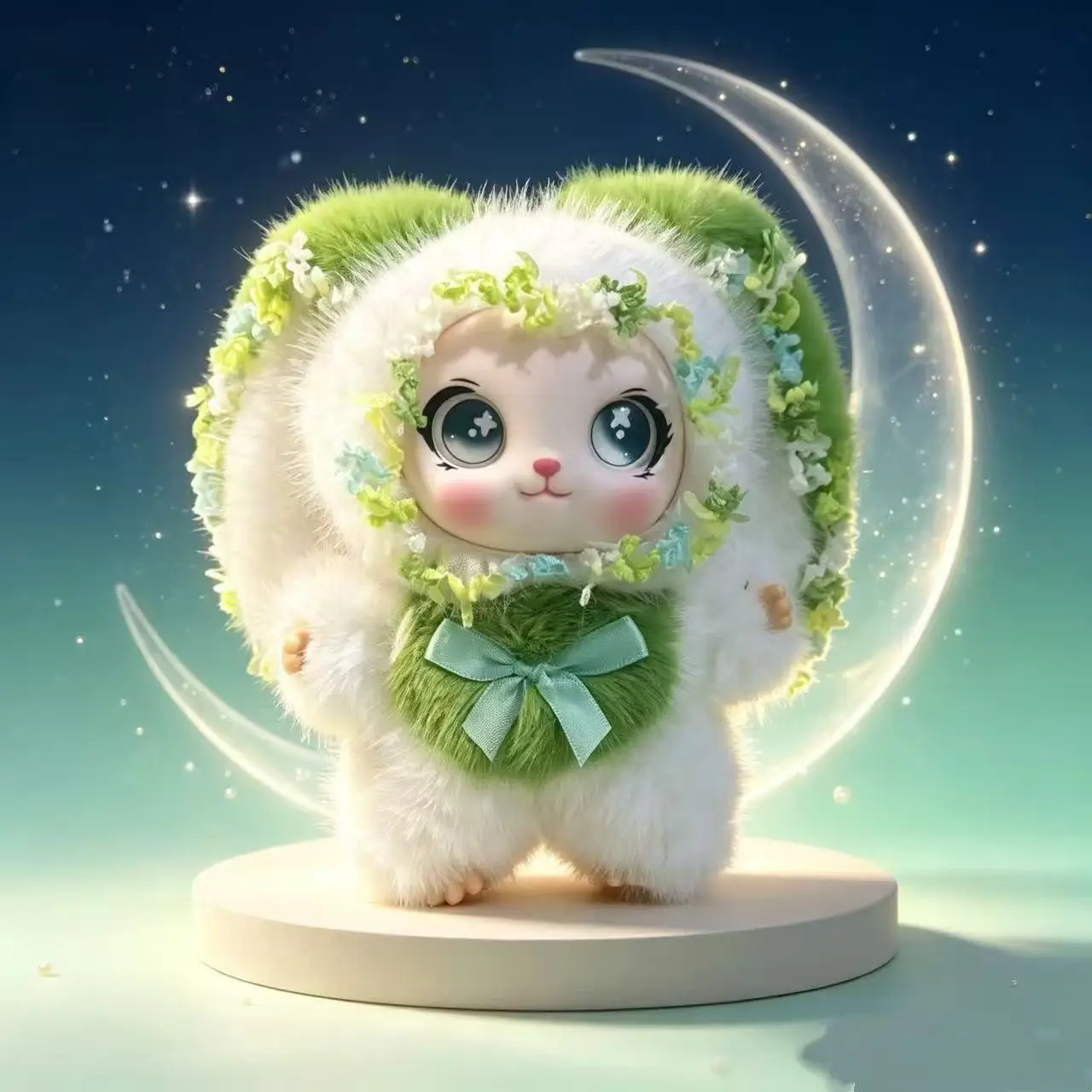 2026 Popular Cute Rabbit Plush Big Ear Bunny Exquisite Doll High School Backpack Keychain Pendant Cute Decoration