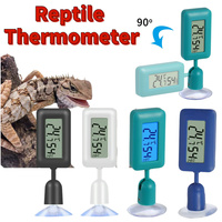 Digital Reptile Thermometer Hygrometer with Suction Cup Pet Temperature Humidity Meter for Terrarium Reptile Accessories