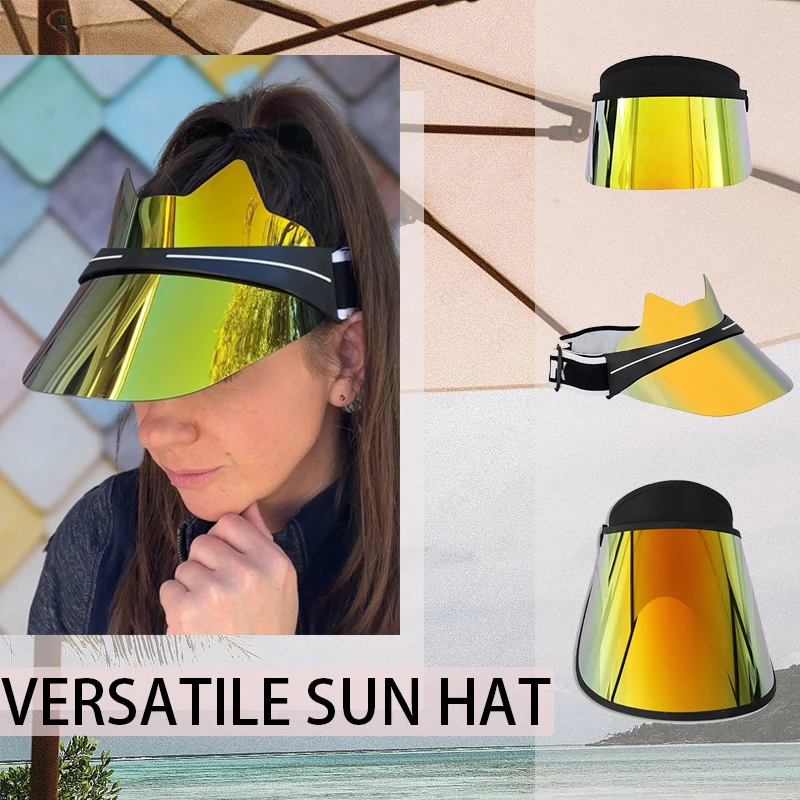 Gold Golf Cap Versatile Luxury Pack UV Protection for Women Men Outdoor Sport Vacation Running Walking Solar Sunscreen Visors